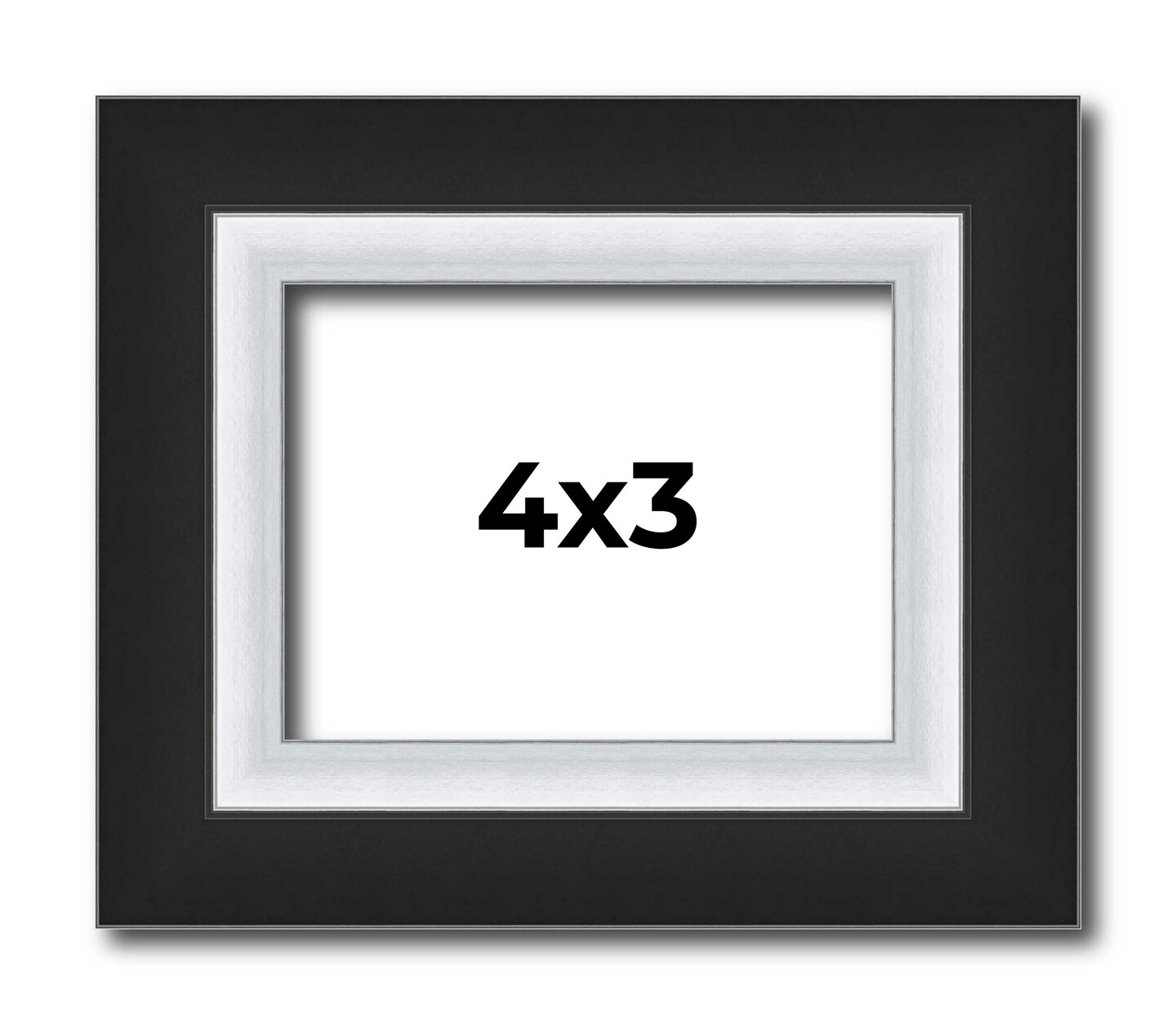 Photo Size Flat Silver Picture Frame - UV Acrylic, Foam Board Backing, Hanging Hardware