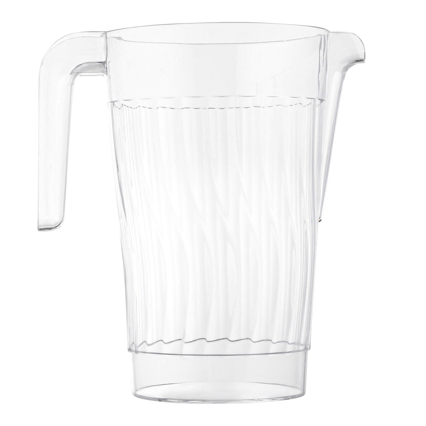 Clear Round Plastic Disposable Pitchers - 52 oz. (24 Pitchers)