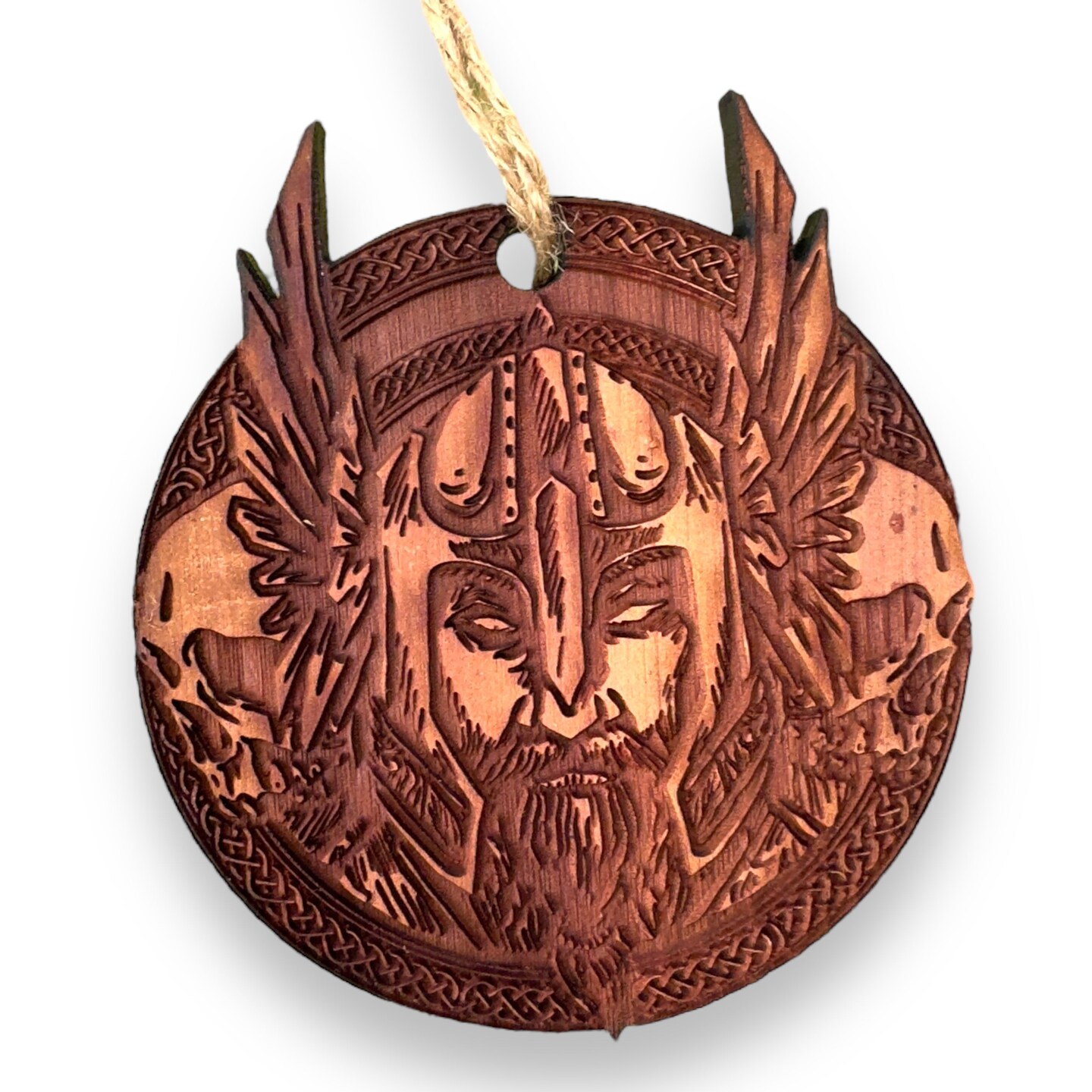 Nordic Viking - Raw Cedar Ornament Nordic Viking - Raw Cedar Ornament
