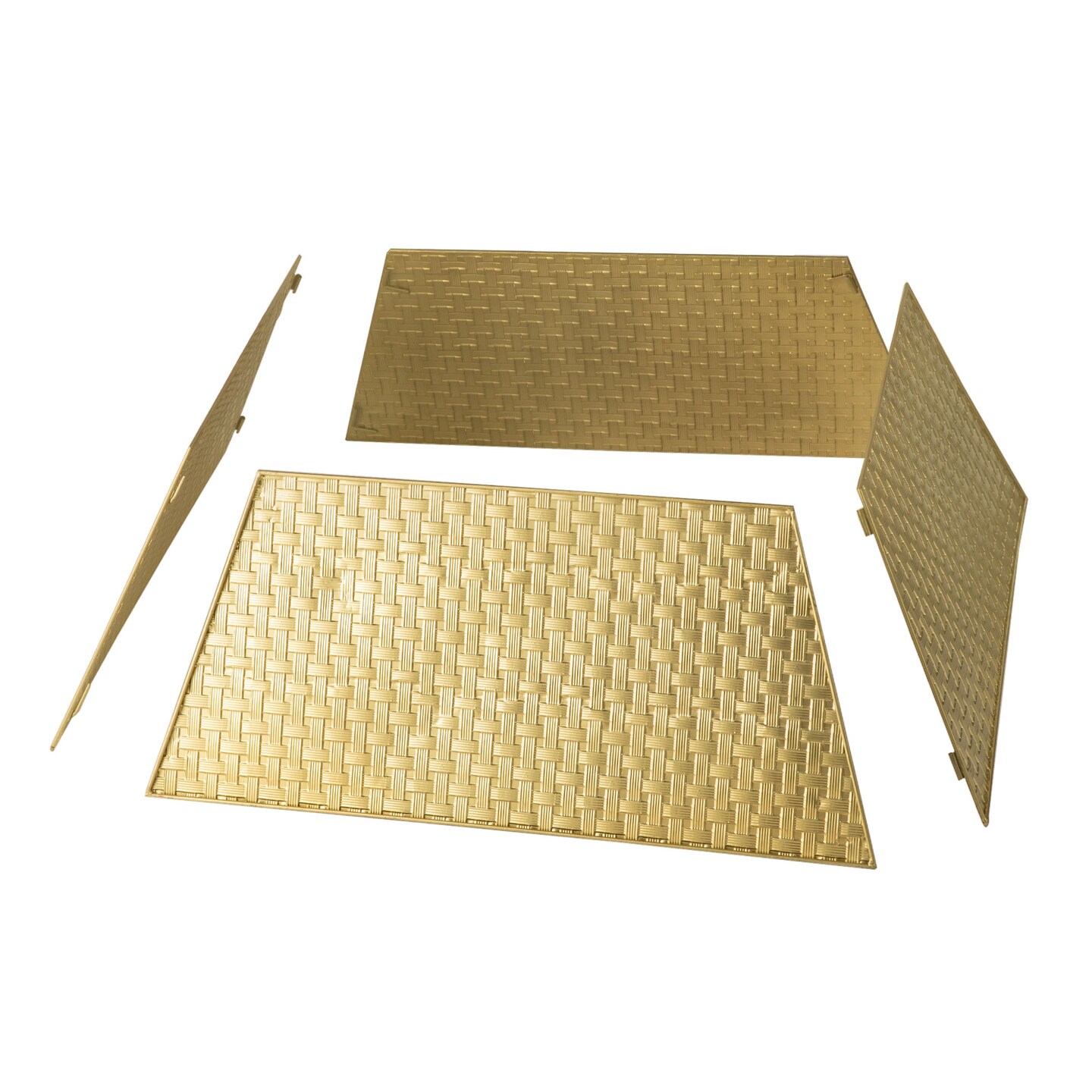 25.75&#x22;L Trapezoid Metal Weave Tree Collar
