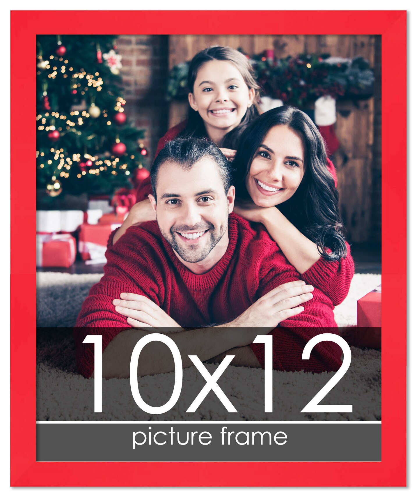 Photo Size Classic Modern Red Frame - UV Acrylic, Foam Board Backing ...