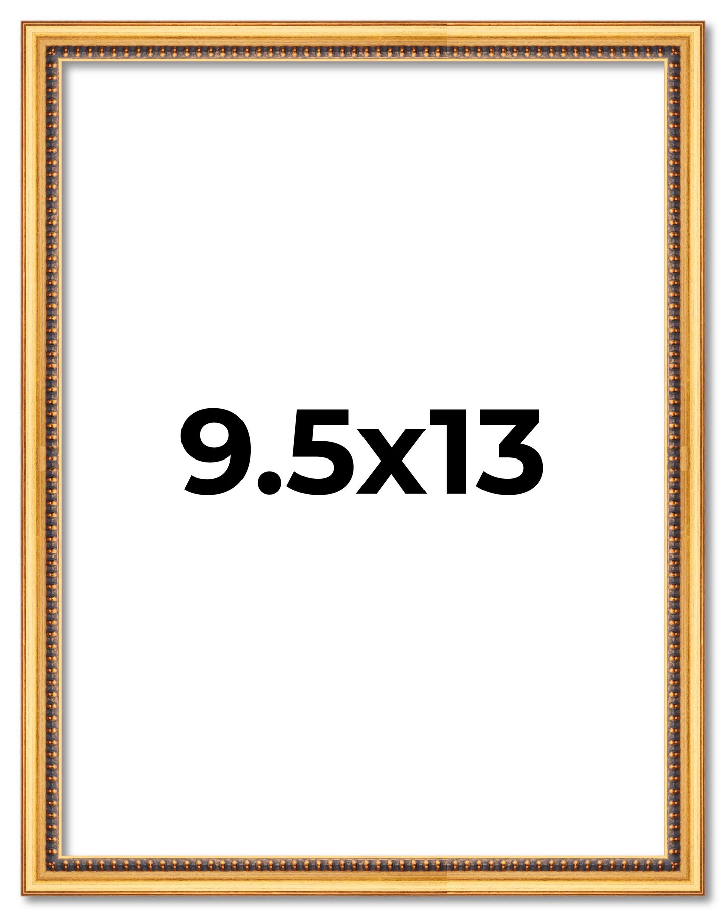 9.5x13 Classic Modern Gold Picture Frame - UV Acrylic, Foam Board Backing, Hanging Hardware