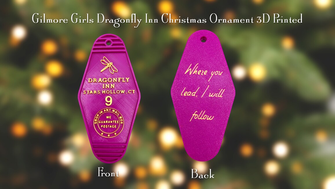 明くる夜の羊 ロンリーナイト サイン入りCD キーホルダー付 Gilmore Girls Dragonfly Inn Motel Keychain Christmas Ornament 3D