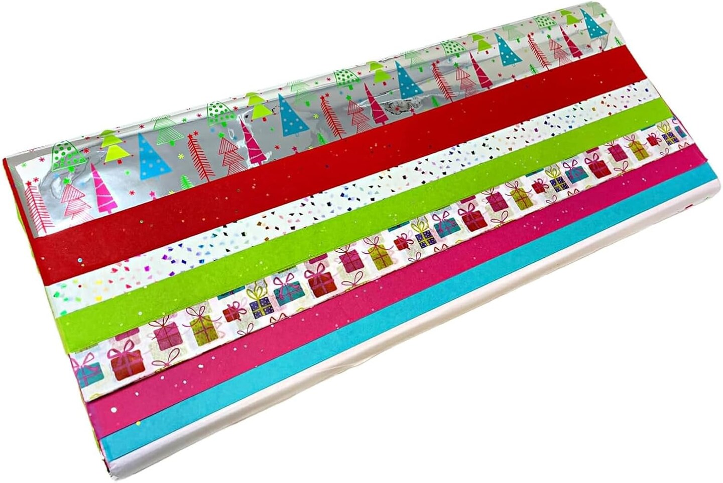 Christmas Designs Tissue Paper (Premium Christmas Fun Pack, 160 Sheet Pack) with Brat Green