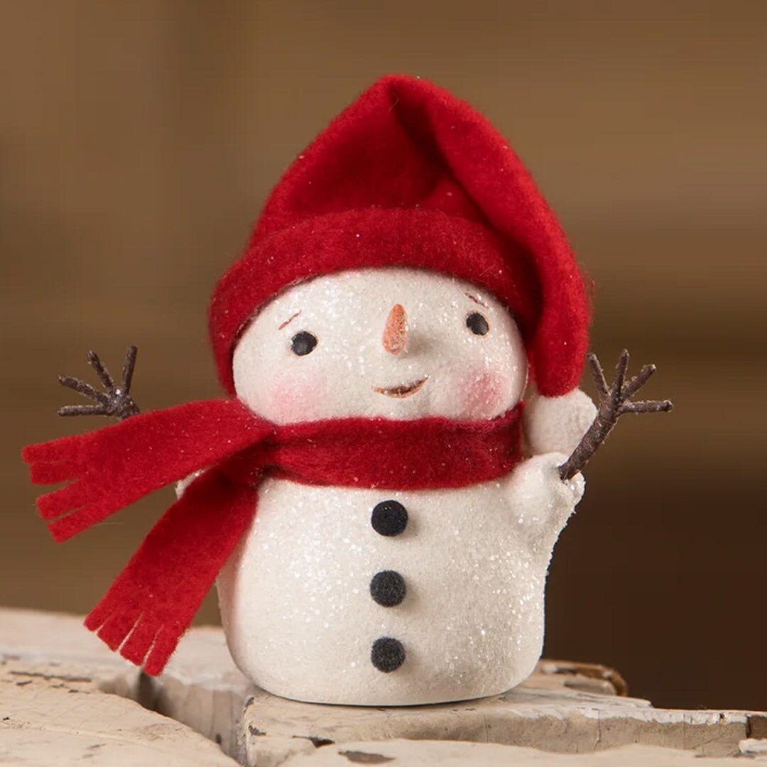 Warm and Cozy Wire Arms Snowman 4.5&#x22;