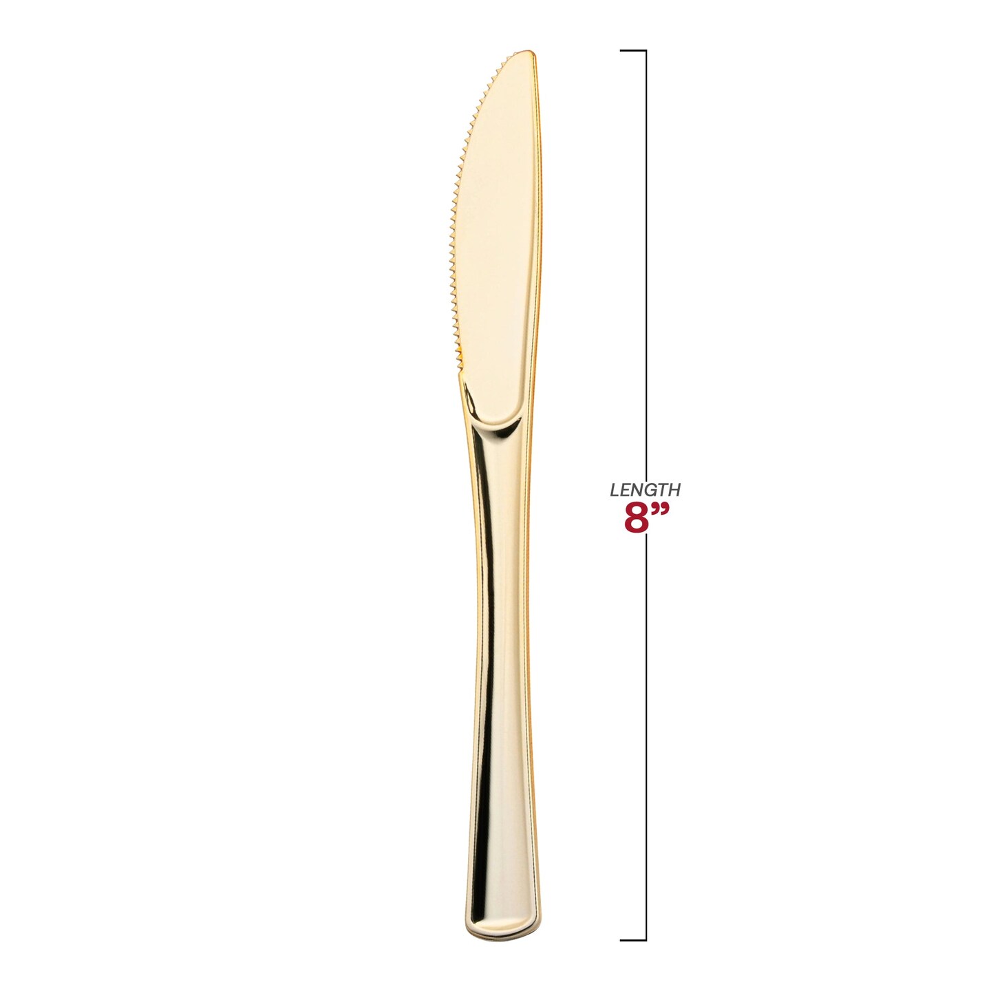 Shiny Metallic Gold Plastic Knives (600 Knives)