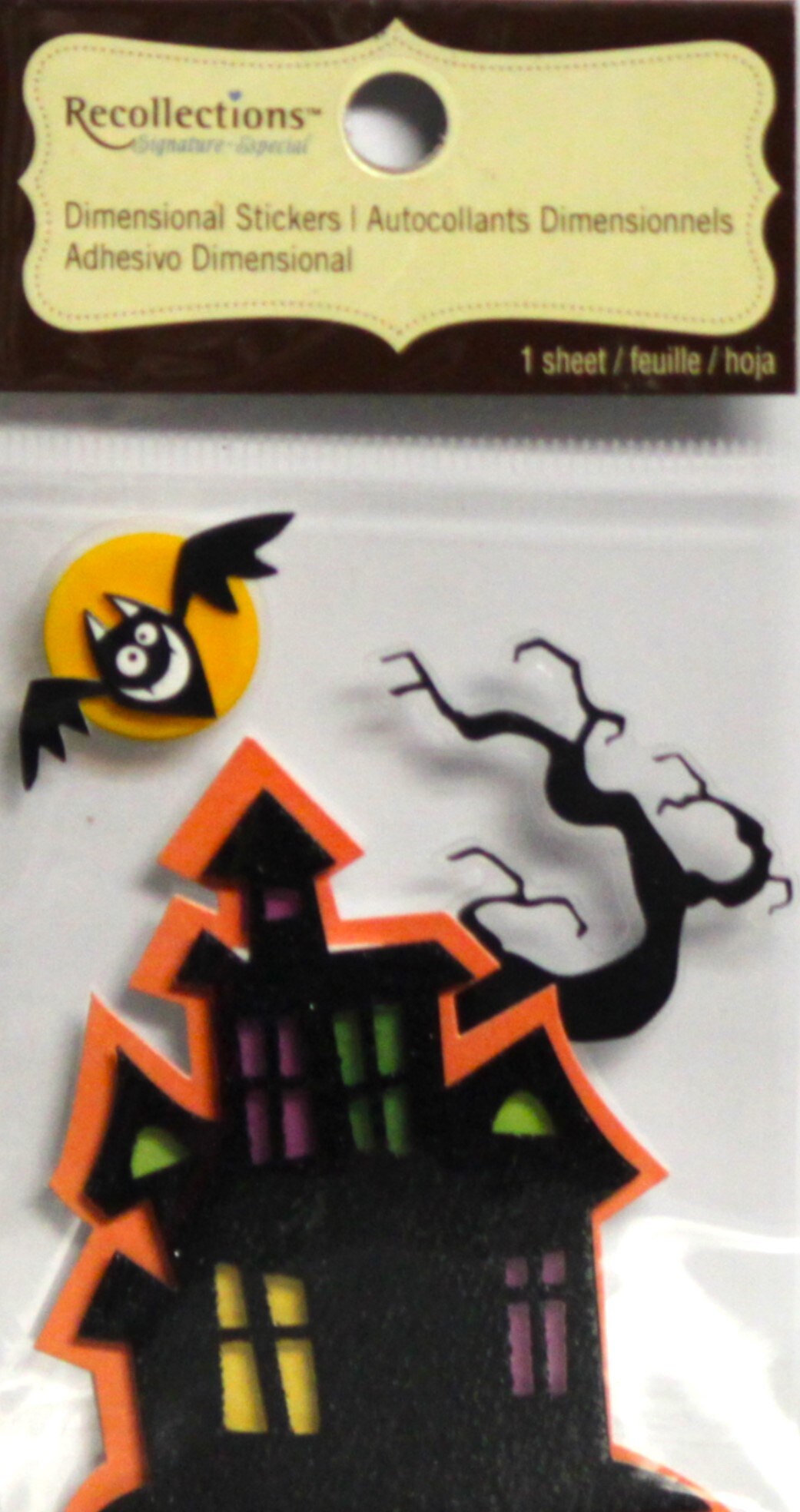 Recollections Vintage Halloween Haunted House Dimensional Stickers