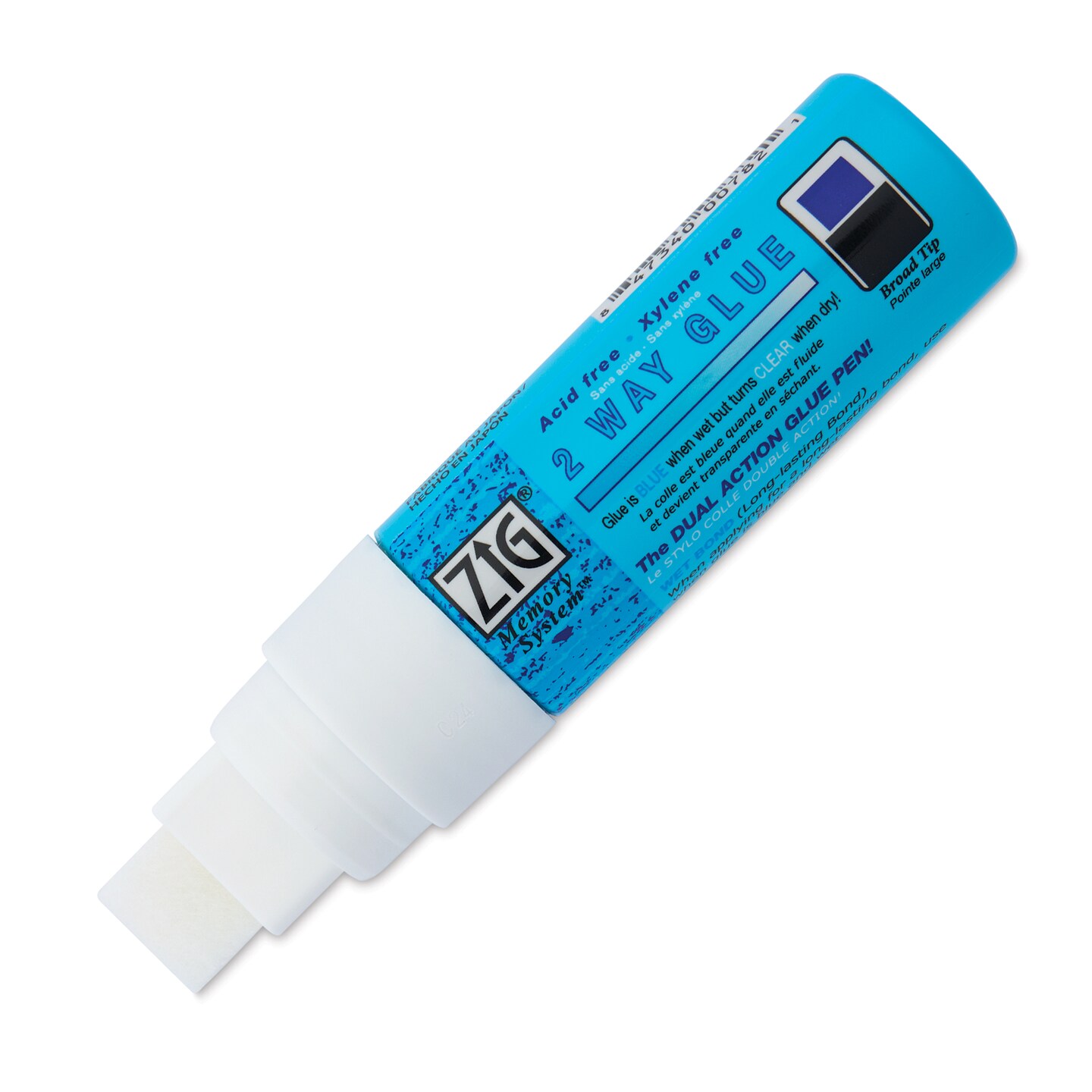 Kuretake Zig 2 Way Glue Pen - Broad Tip, Pkg of 2