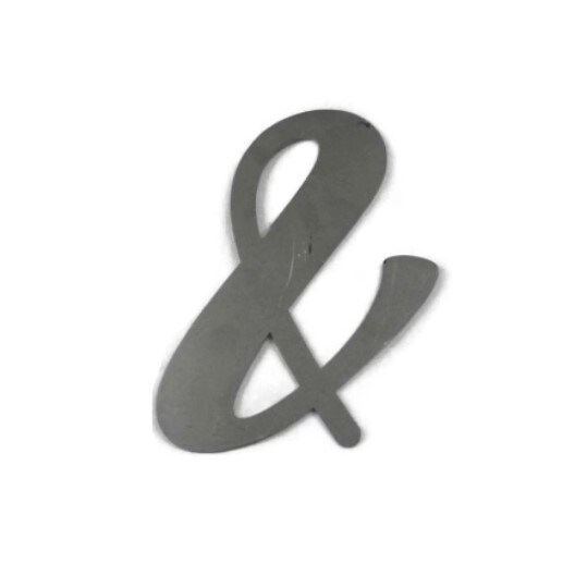 and symbol ampersand Metal Script Word Sign 6x4.5 Inches | MakerPlace ...