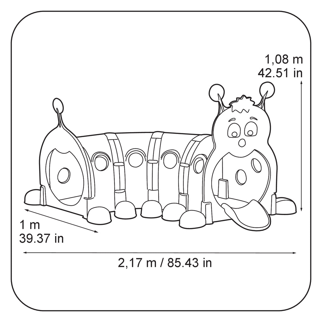 Feber Gus Caterpillar Play Tunnel - Climb and Crawl for Ages 3+