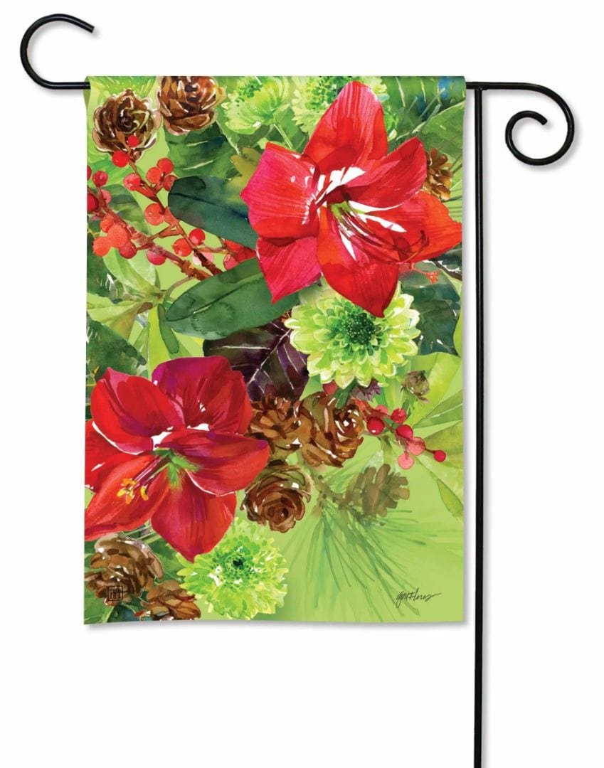 Christmas Amaryllis Bouquet Garden 2 Sided Gail Flores