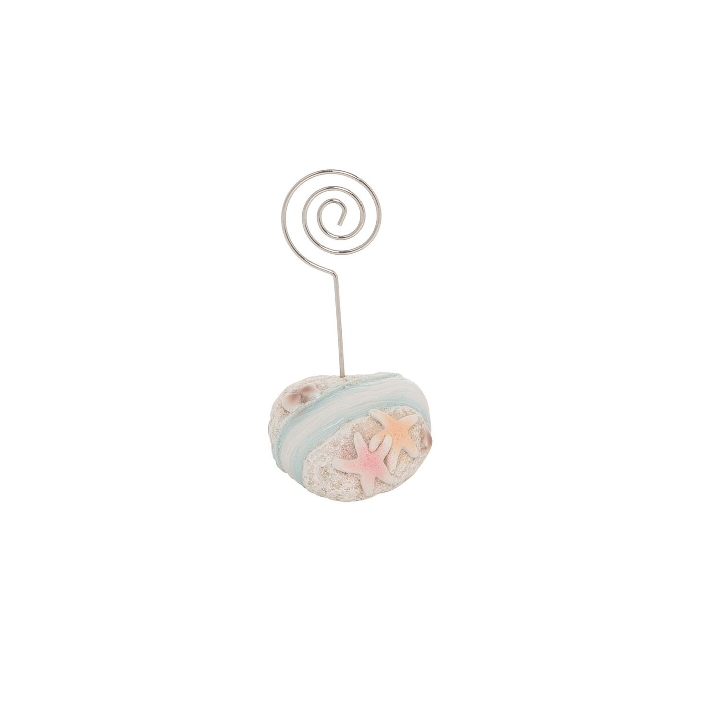 Gigi Beach Picture Holder Resin Table Home Decor Coastal Nautical Beach Sea Life 2 X 1.75 X 4.25