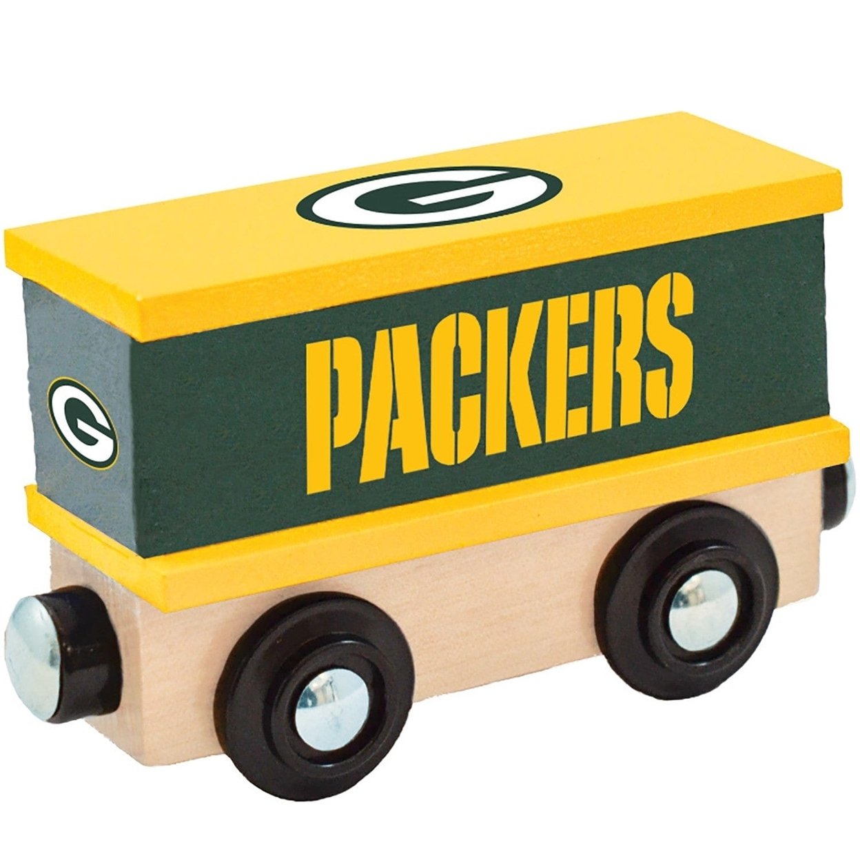 Packers Excursion Train Green Bay Packers Wooden Toy Train Box Car Hand-Painted Compatible 1 ...