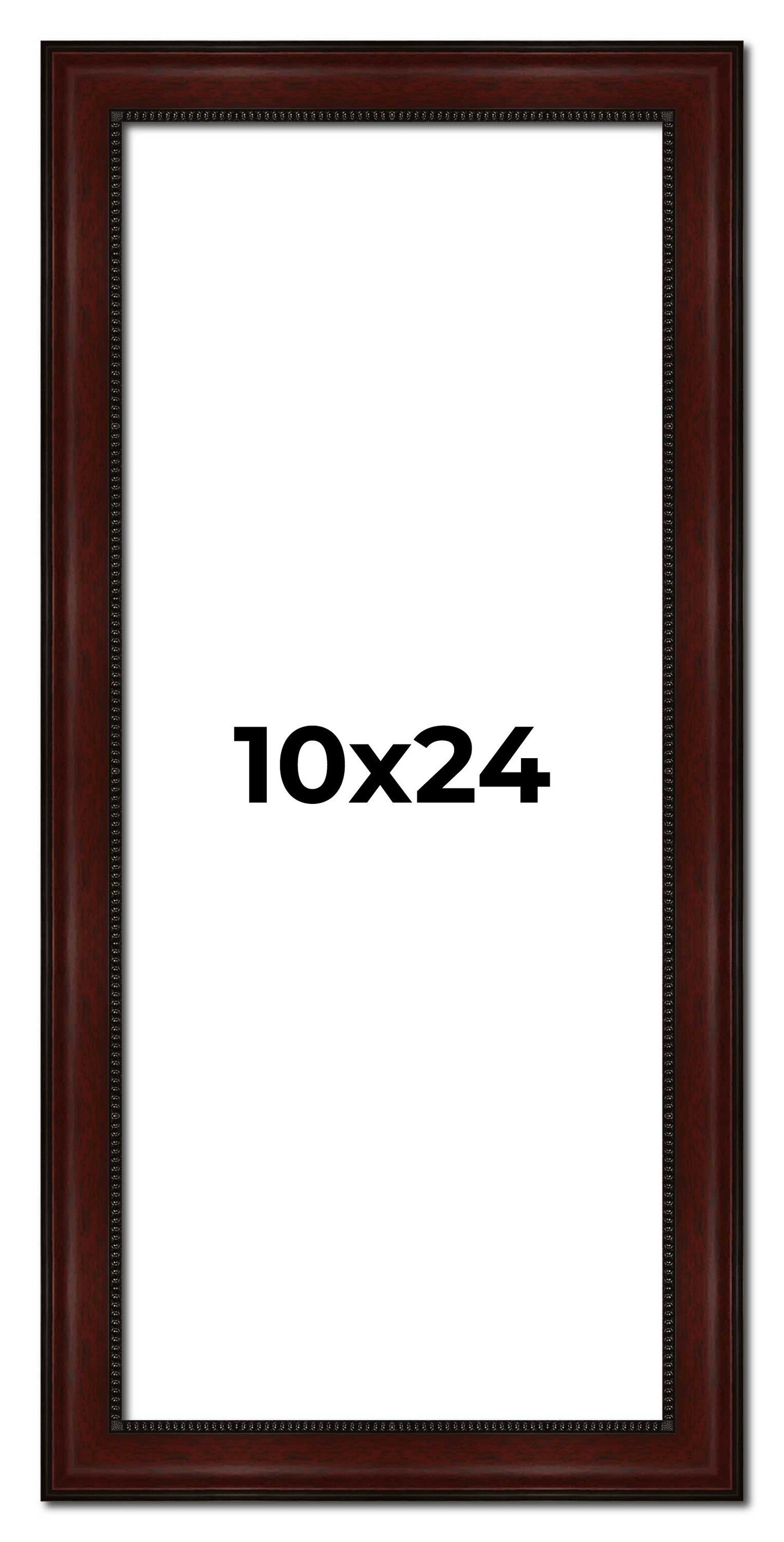 Panoramic Distressed Brown Picture Frame - UV Acrylic, Foam Board Backing, Hanging Hardware