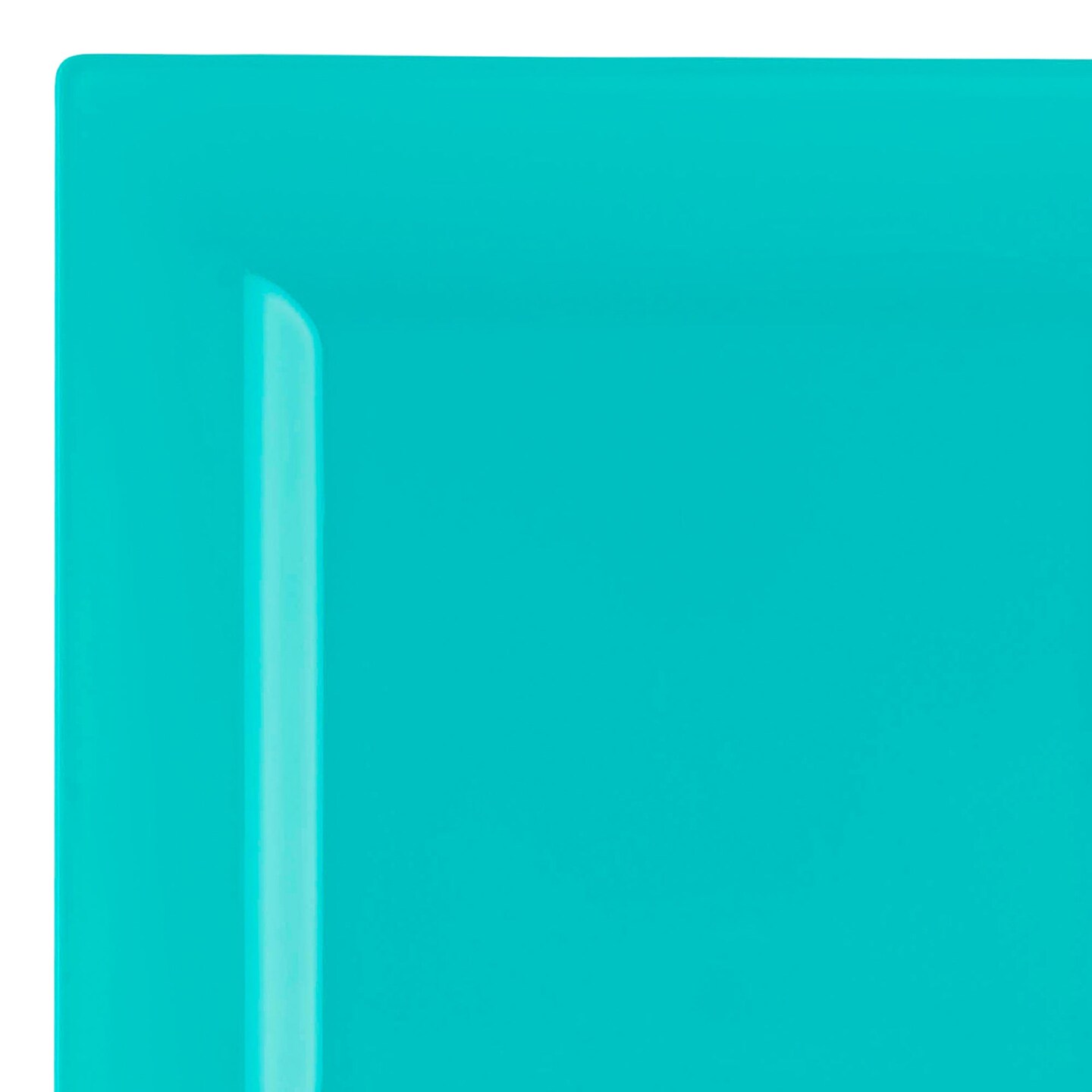 Sea Aqua Square Plastic Dinner Plates - 9.5&#x22; (120 Plates)