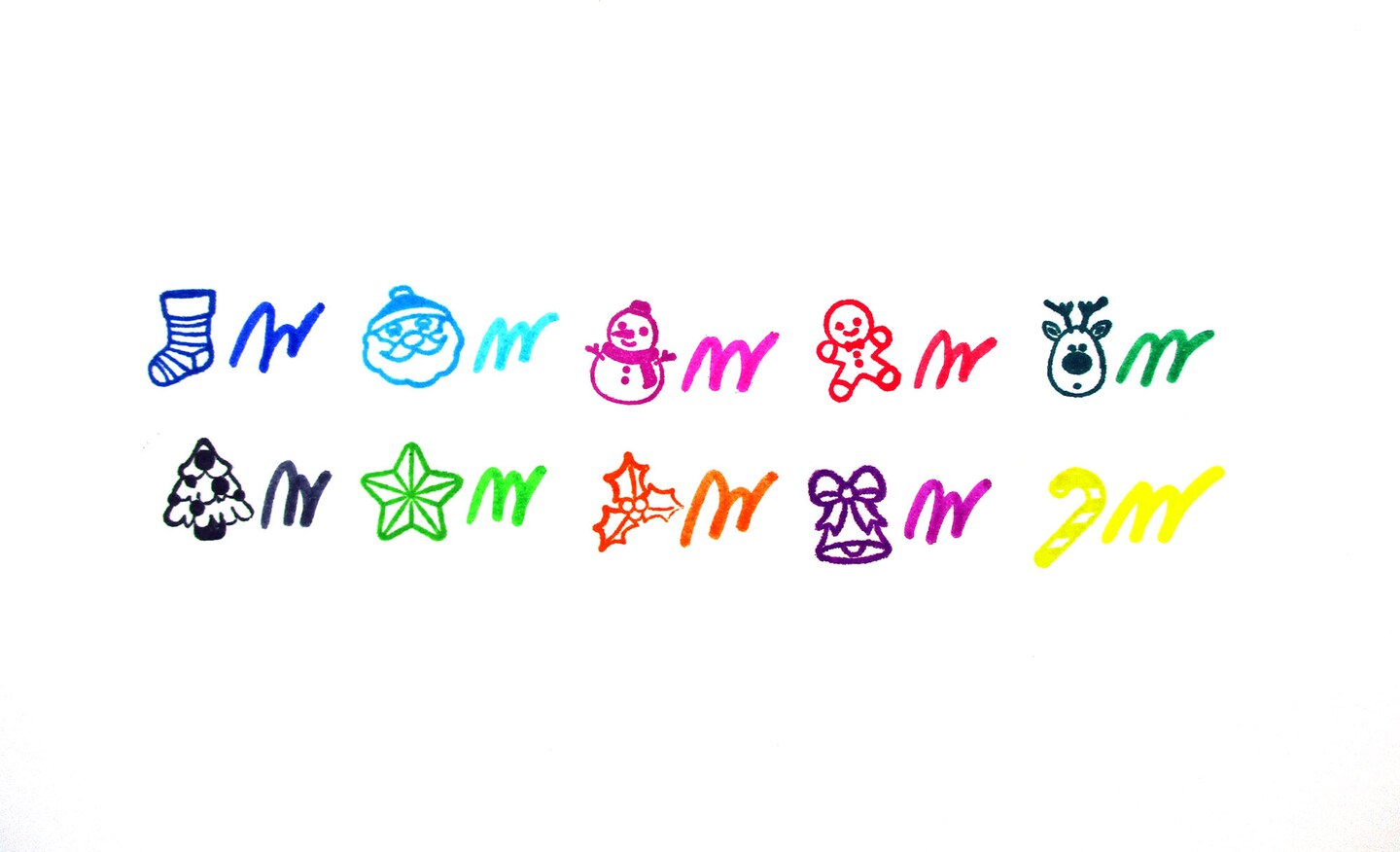 Christmas Holidays Thanksgiving Stamper Marker Set of 10