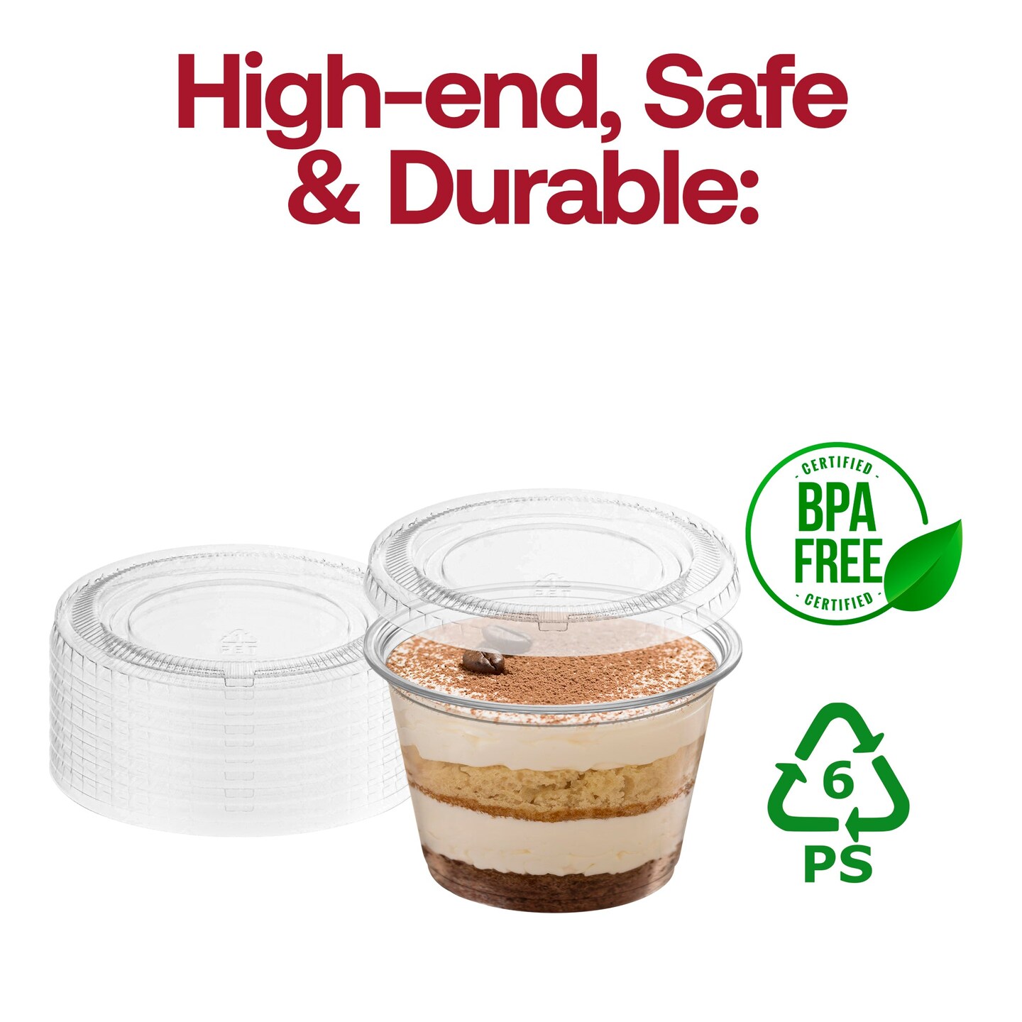 Lid For Clear Plastic Portion / Souffle cup - 4oz (2500 Lids)