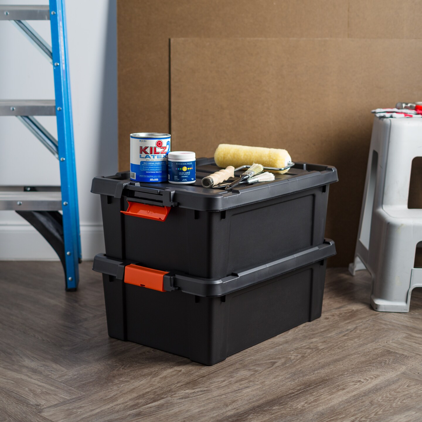 IRIS USA 12 Gal. Plastic Storage Bins with Lids, Latching Totes, Heavy Duty Containers