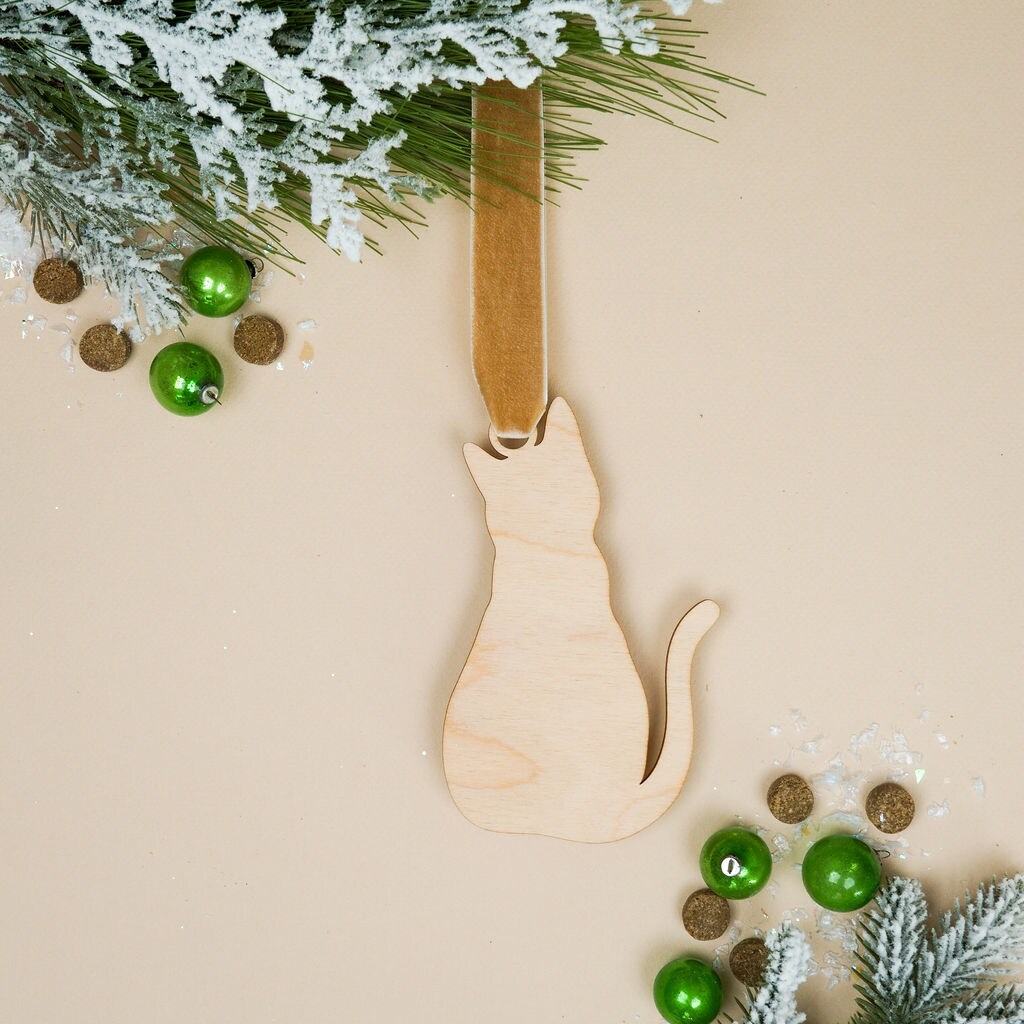 Cat Christmas Ornament, From 4"- 8", Wood Craft & Gift | Woodpeckers
