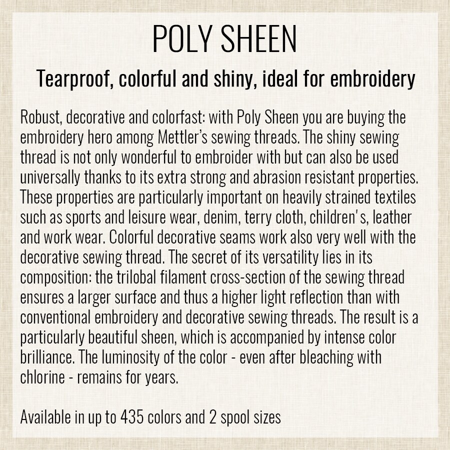 Caper Island (3406-6133) | Poly Sheen (200M / 220Y) | Mettler Thread