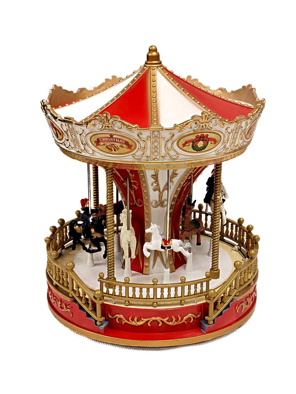 Christmas Carousel Decoration. Animated Christmas Village
