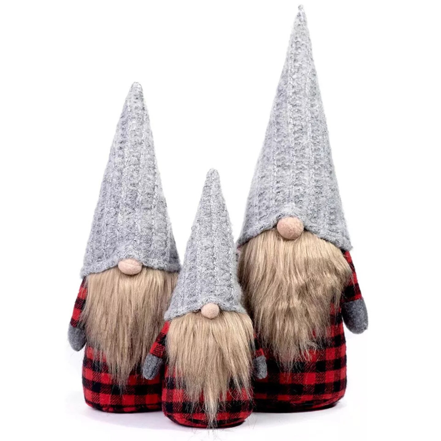 Kitcheniva Christmas Dwarf Faceless Gnome Santa Plush Dolls 3 Pcs