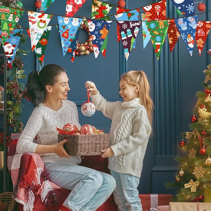 100 Pcs 8 x 8 Inches Christmas Fabric Bundles Fat Quarters Santa Claus Precut Fabric Bundle Squares Xmas Tree Snowman Printed Sewing Patchwork Fabric Winter Fabric for Xmas DIY Crafts Quilting