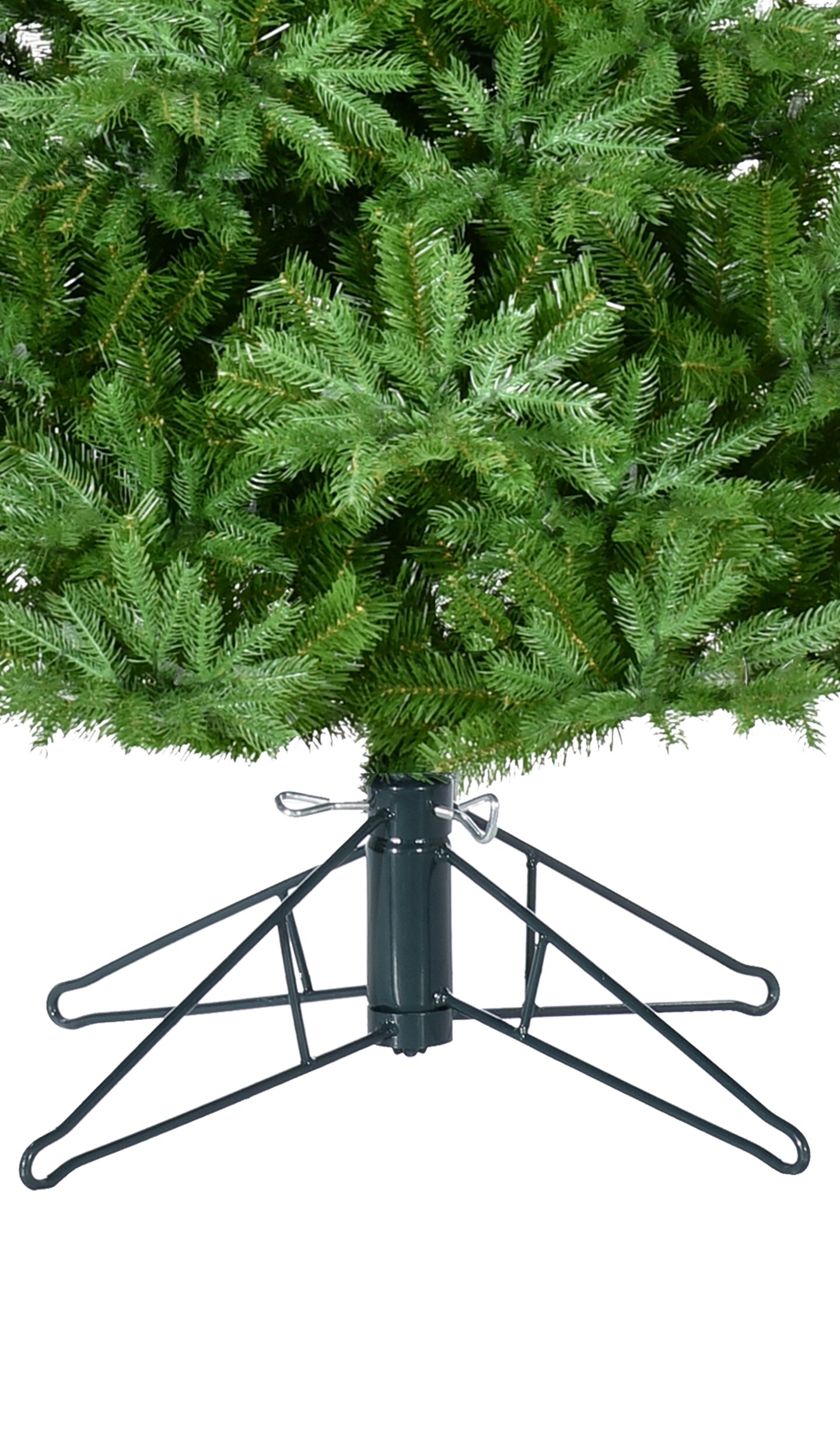 Unlit Natural Green Aspen Fir Christmas Tree - Sturdy Metal Stand, Realistic Pine Needles, Secure & Stable Holiday Decor