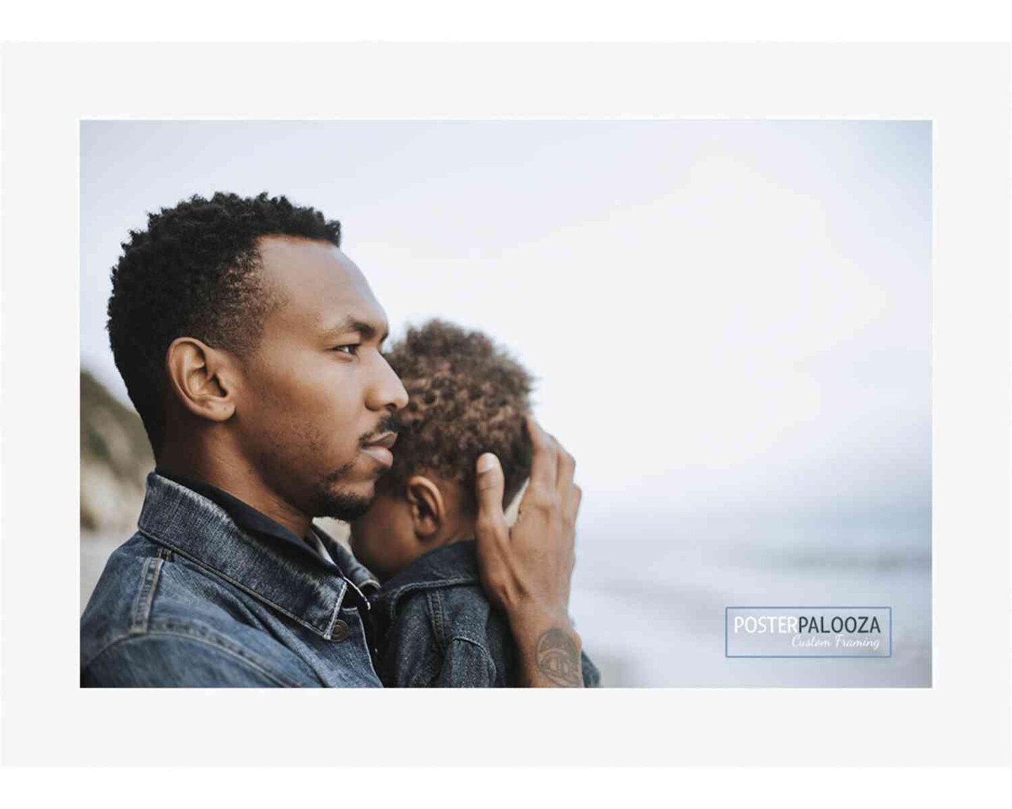 Panoramic Slim Profile White Picture Frame - UV Acrylic, Foam Board Backing, Hanging Hardware