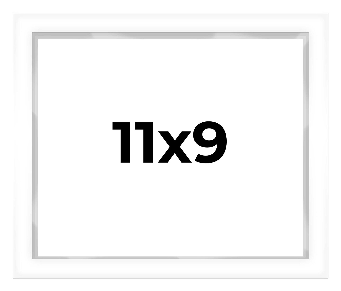 11x9 Shadow Box 3/4" Depth White Picture Frame - UV Acrylic, Backing, Hanging Hardware