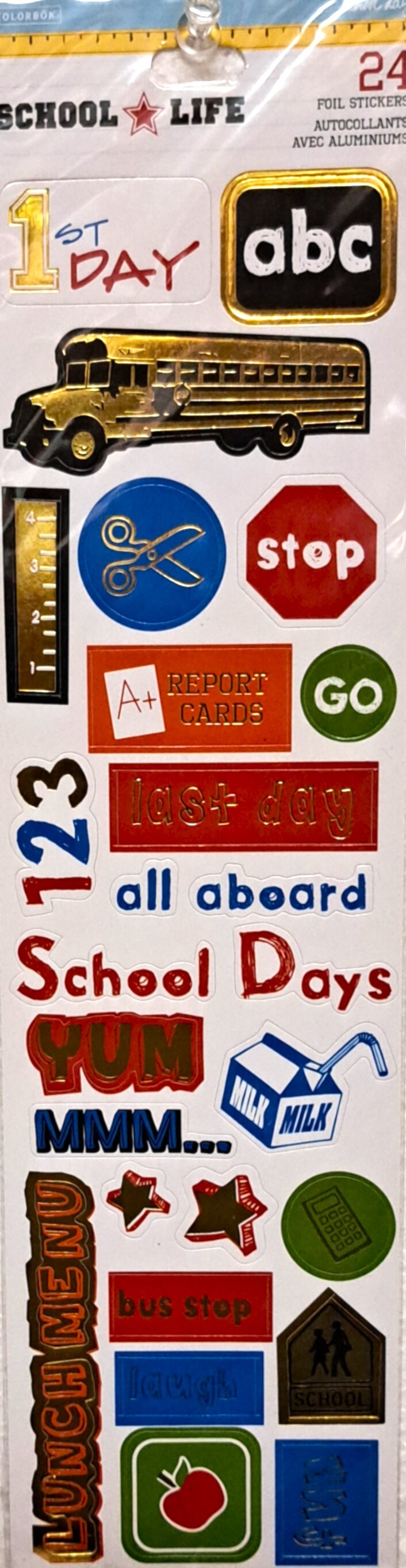 Colorbok School Life School Days Foil Stickers