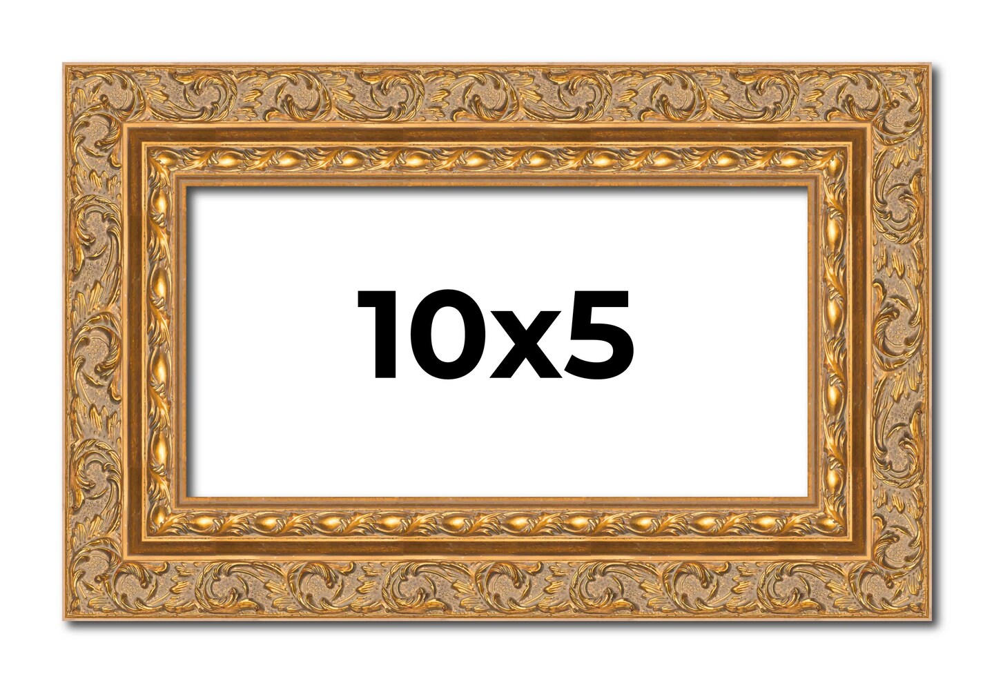 Panoramic Contemporary Gold Picture Frame - UV Acrylic, Foam Board Backing, Hanging Hardware