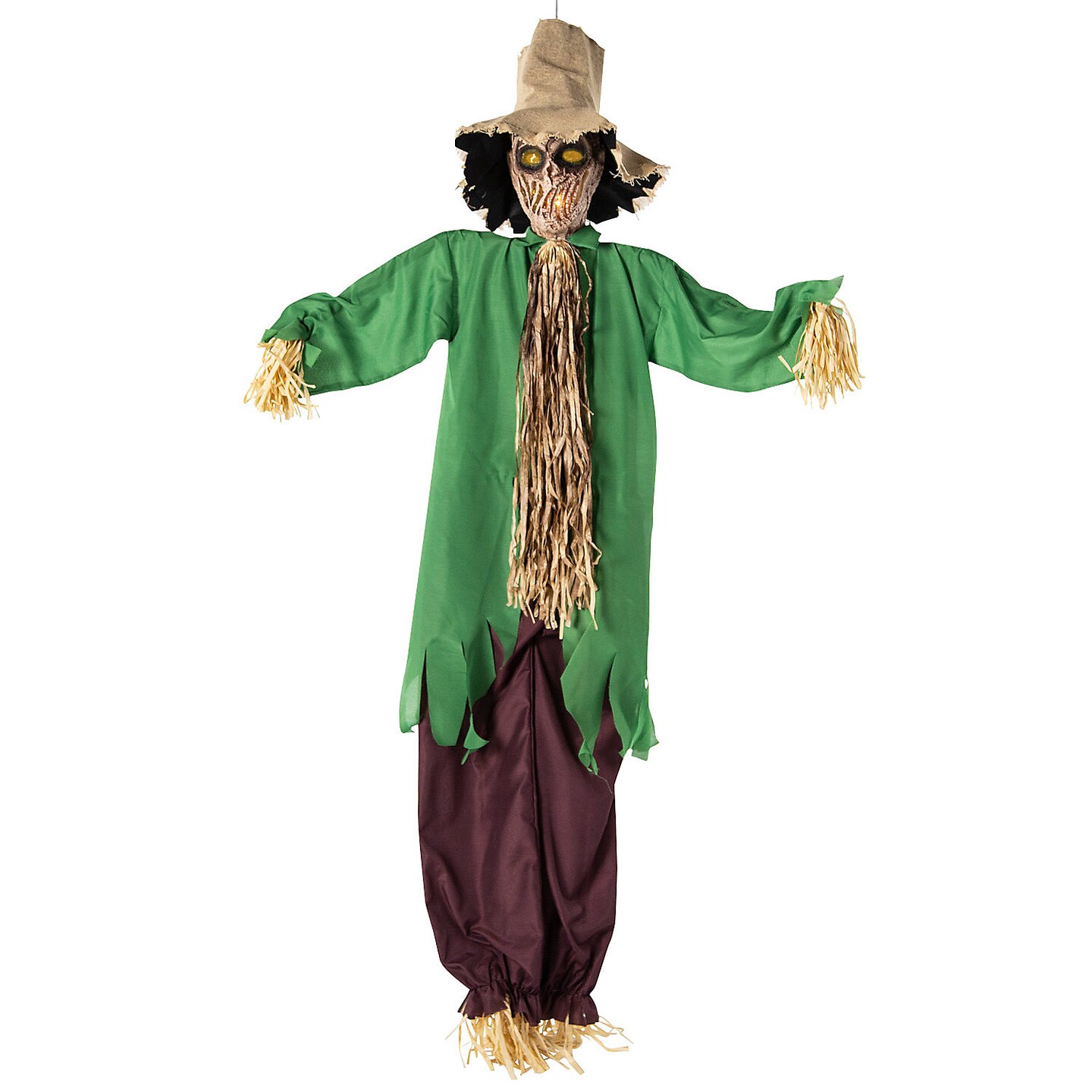 Light-Up Hanging Animated Scarecrow Decoration 6 Ft