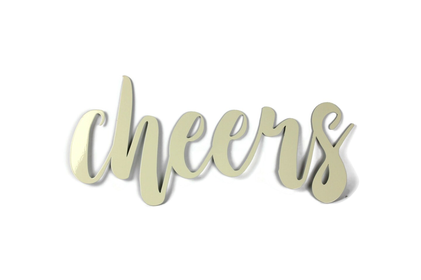 cheers Metal Script Word Sign 13 to 19.25 Inches Wide | MakerPlace by ...