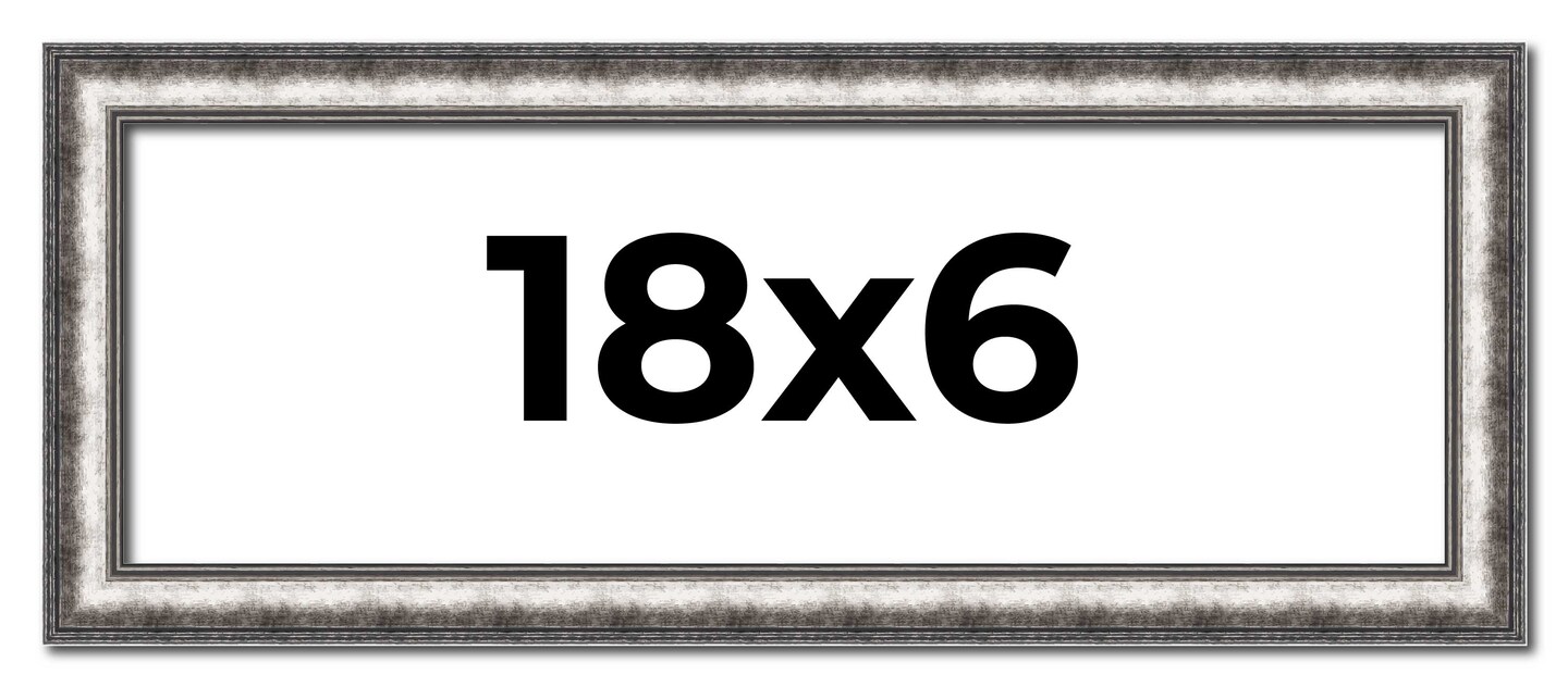 Panoramic Slim Profile Silver Frame - UV Acrylic, Foam Board Backing, Hanging Hardware