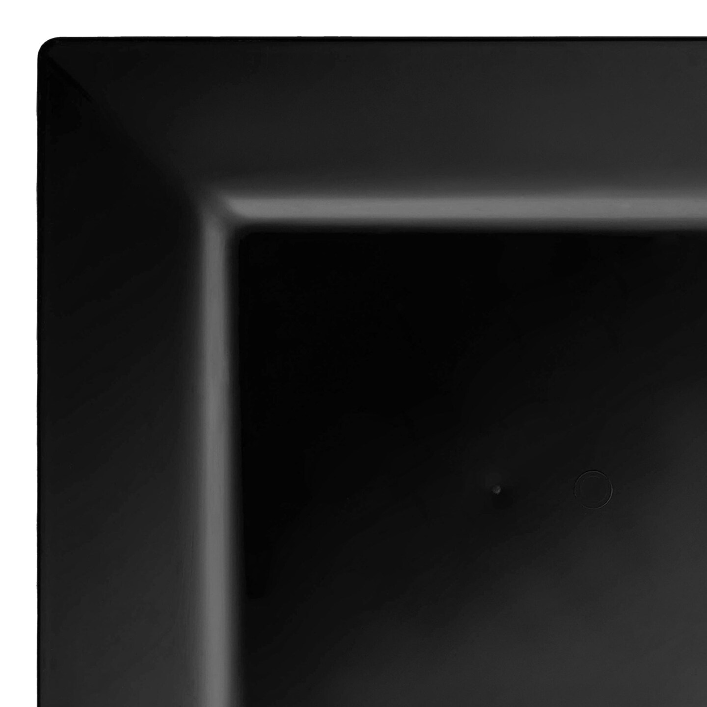 Black Square Plastic Dinner Plates - 9.5" (120 Plates)
