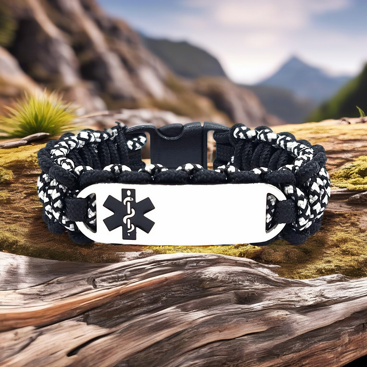 Thin 275 Paracord Medical Alert Bracelet for Kids or Adults