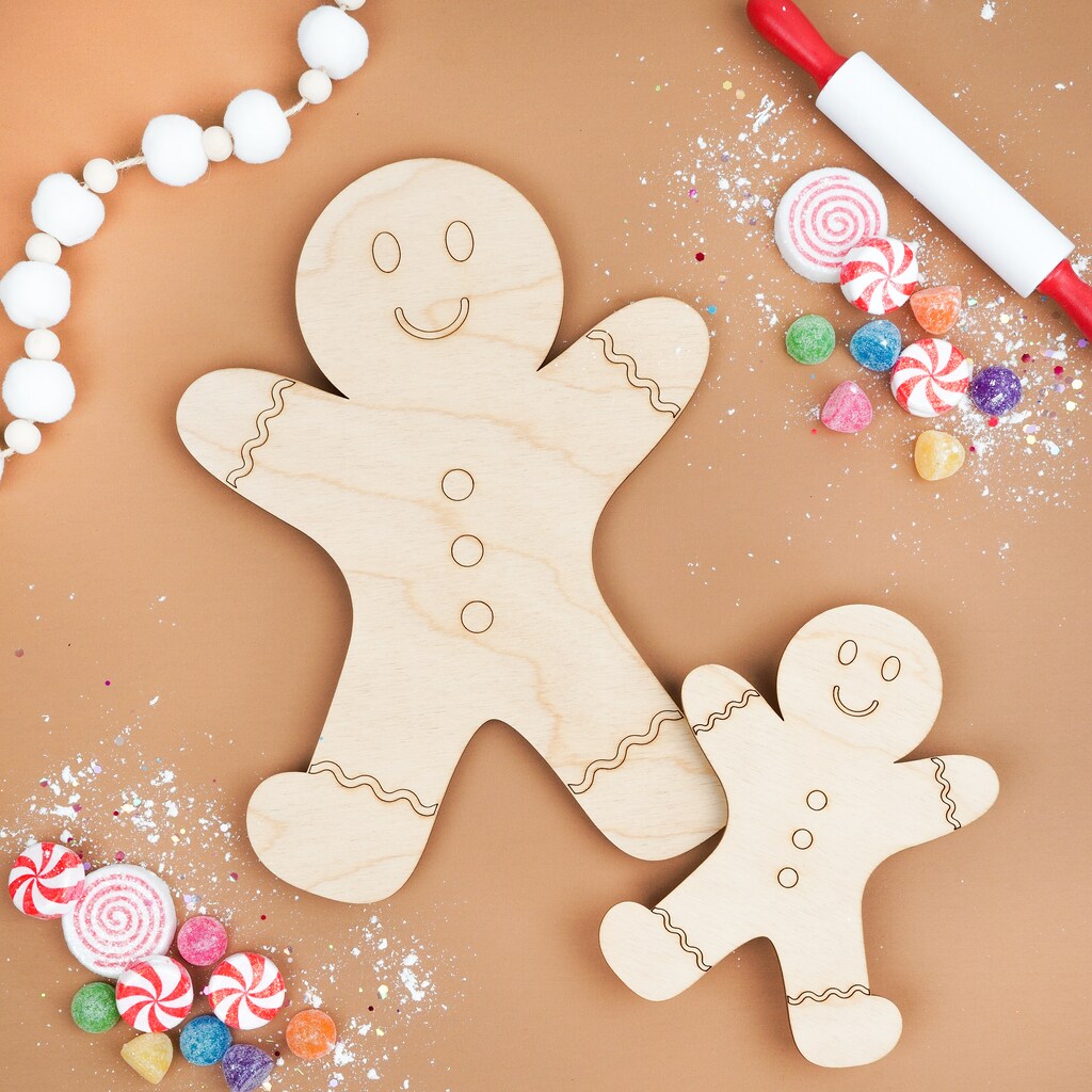 Christmas Wood Gingerbread Man Cutout, From 6"- 22" | Woodpeckers