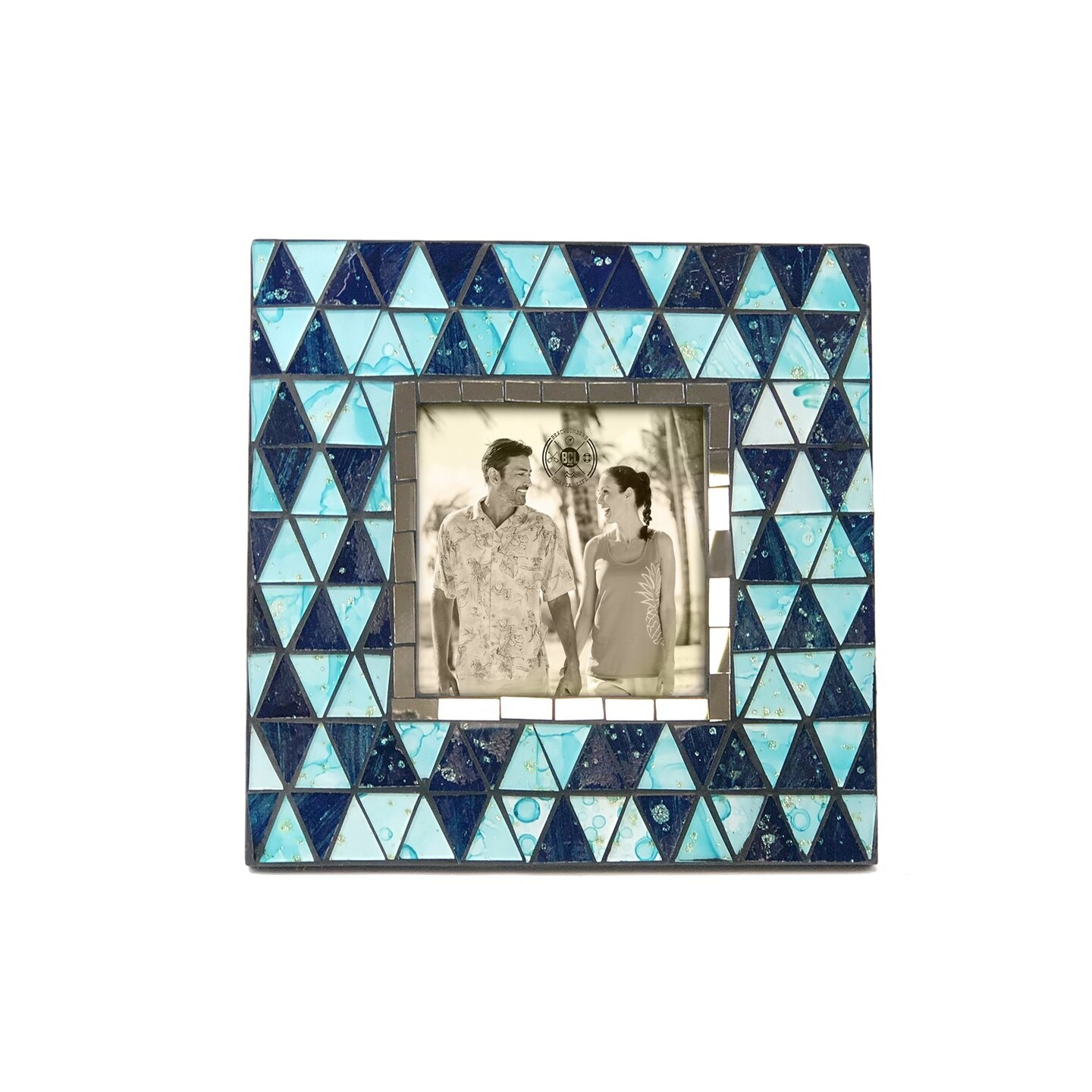 Wood Mosaic Picture Nautical Frame Holder