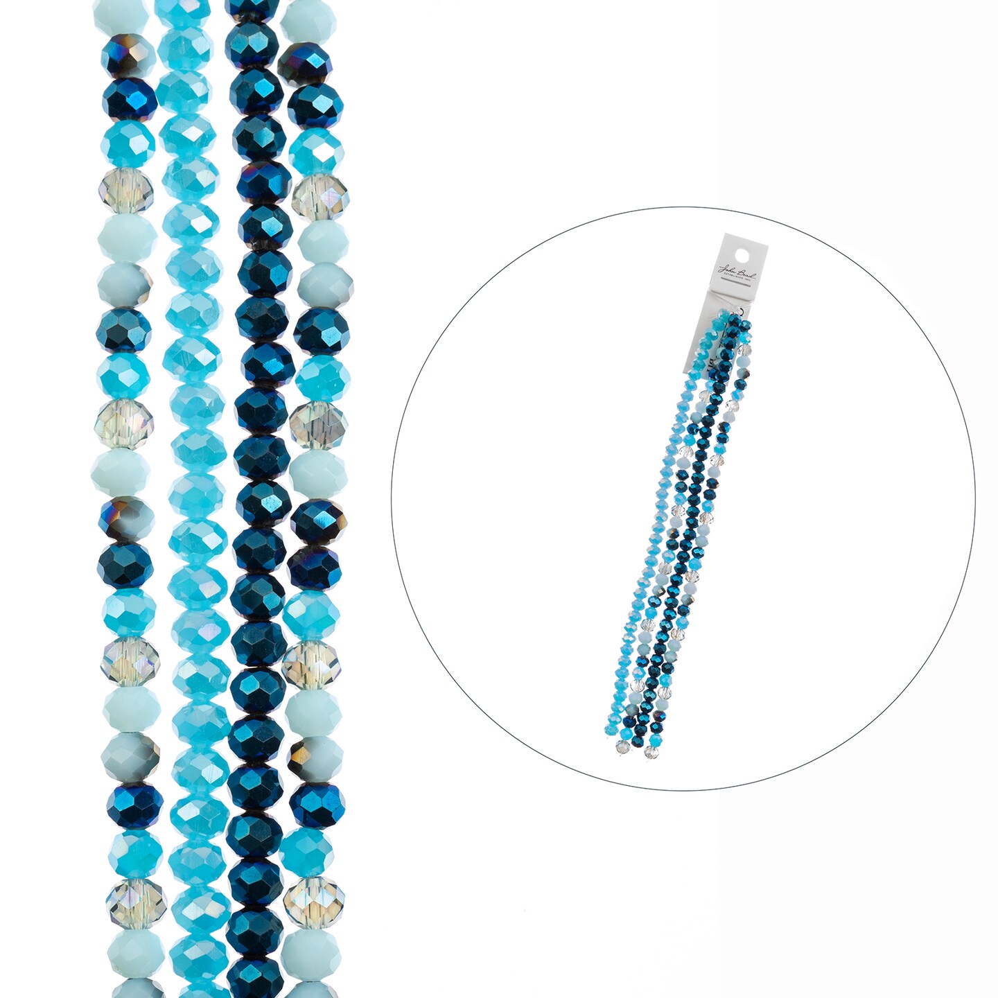 Crystal Lane DIY 7&#x22; Designer Glass Bead Multiple Strands