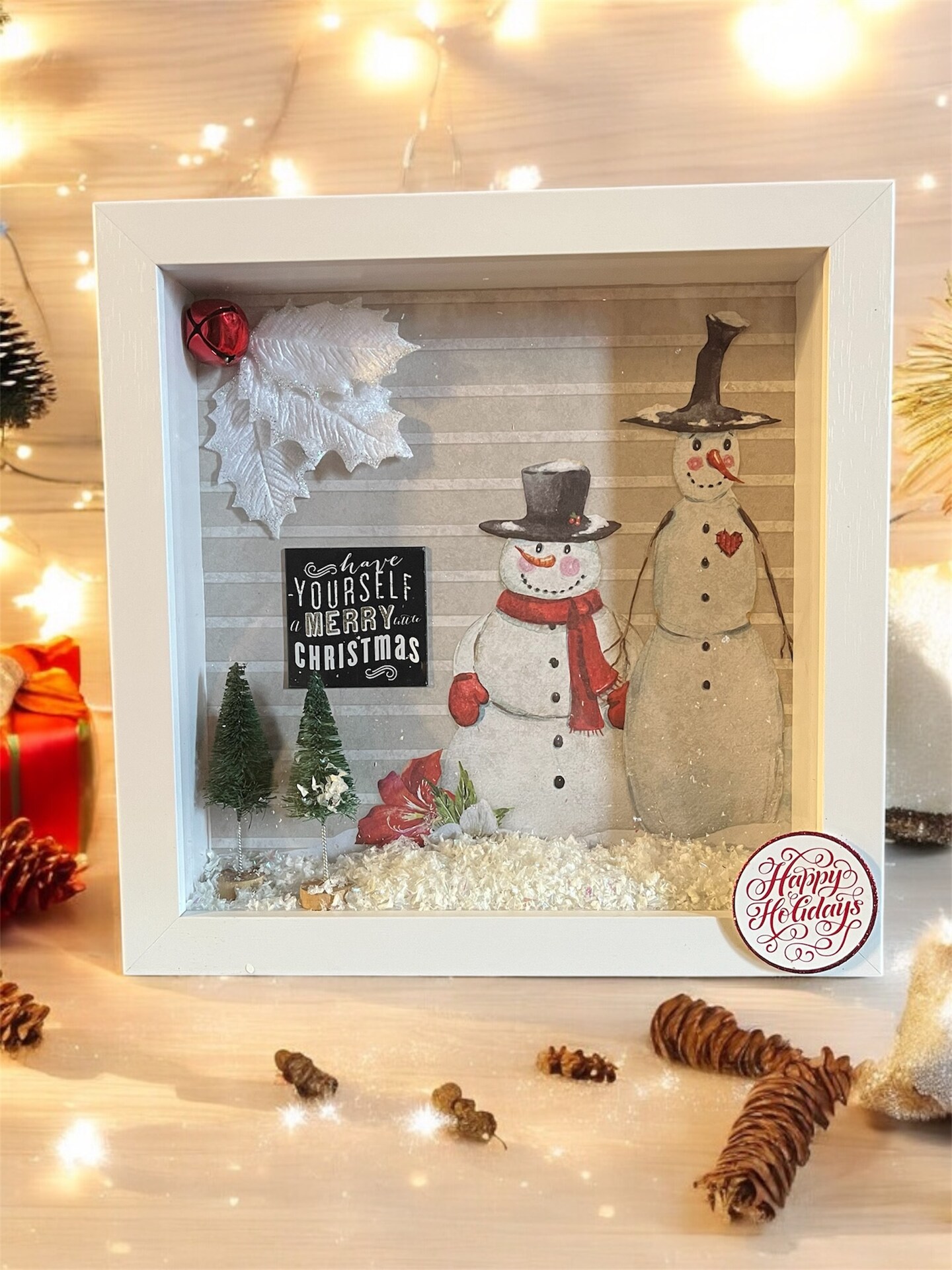 Christmas tabletop shadow box | MakerPlace by Michaels