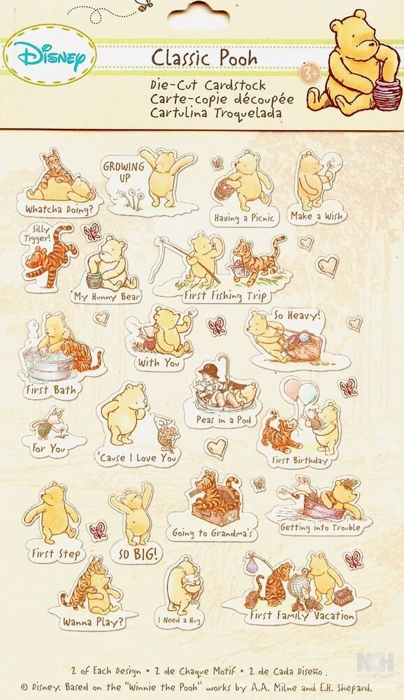 Disney Classic Pooh Die-Cut Cardstock