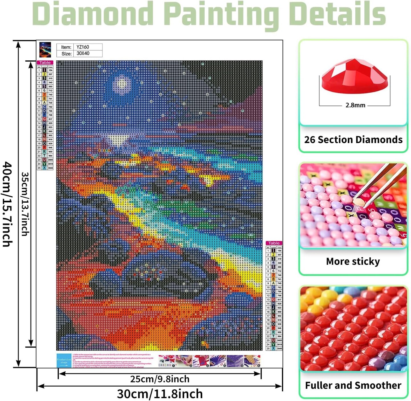 6 Pack Diamond Painting Kits for Adults, Beach Diamond Art Kits for Adults, DIY 5D Diamond Painting Kits for Beginners Home Wall Decor 12x16inch