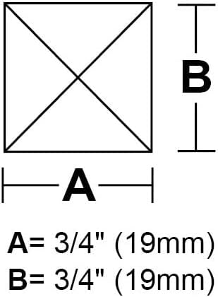 3/4&#x22; Beveled Glass Peaked Square - 4.7MM - 10 Pack