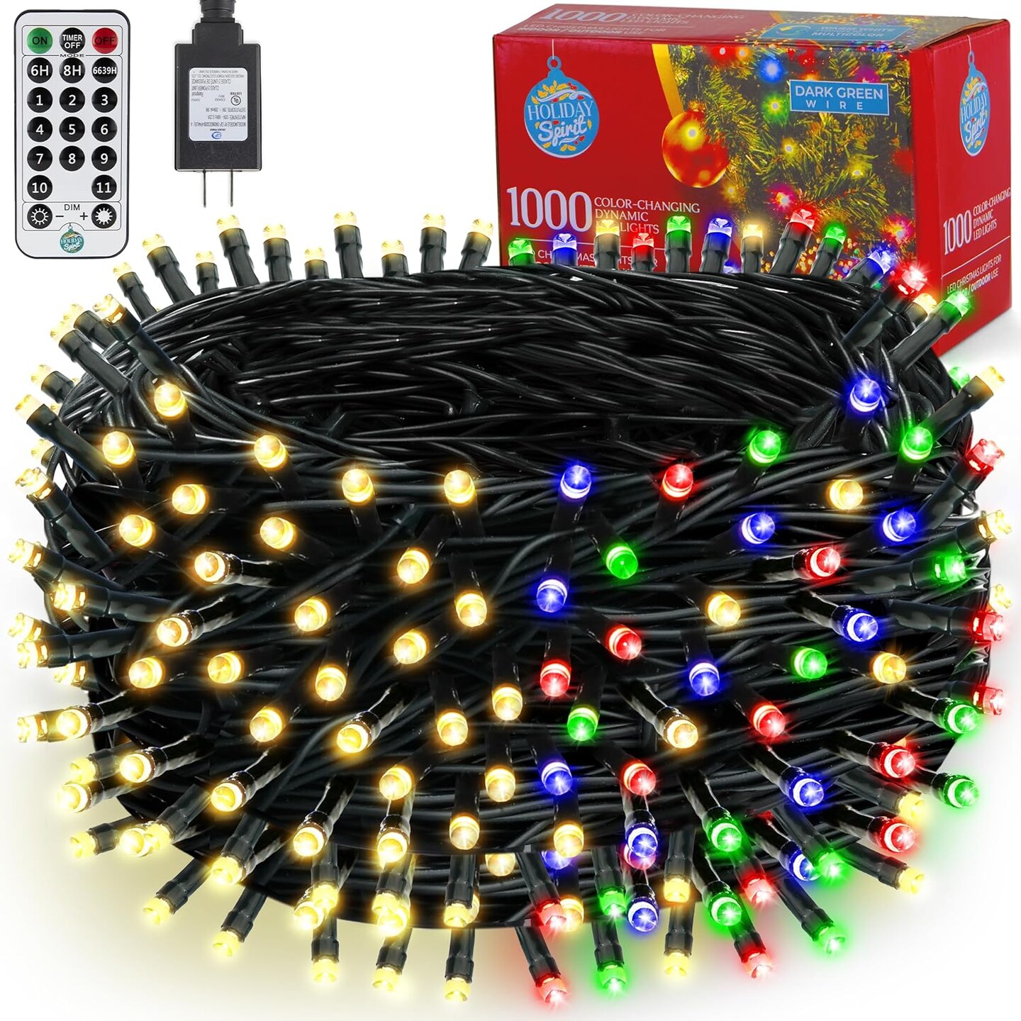 Color Changing Christmas Lights LED, 328ft 1000 LED Color Changing Christmas Lights with Remote, Color Changing Fairy Lights, Color Changing Outdoor String Lights, Outdoor LED Lights