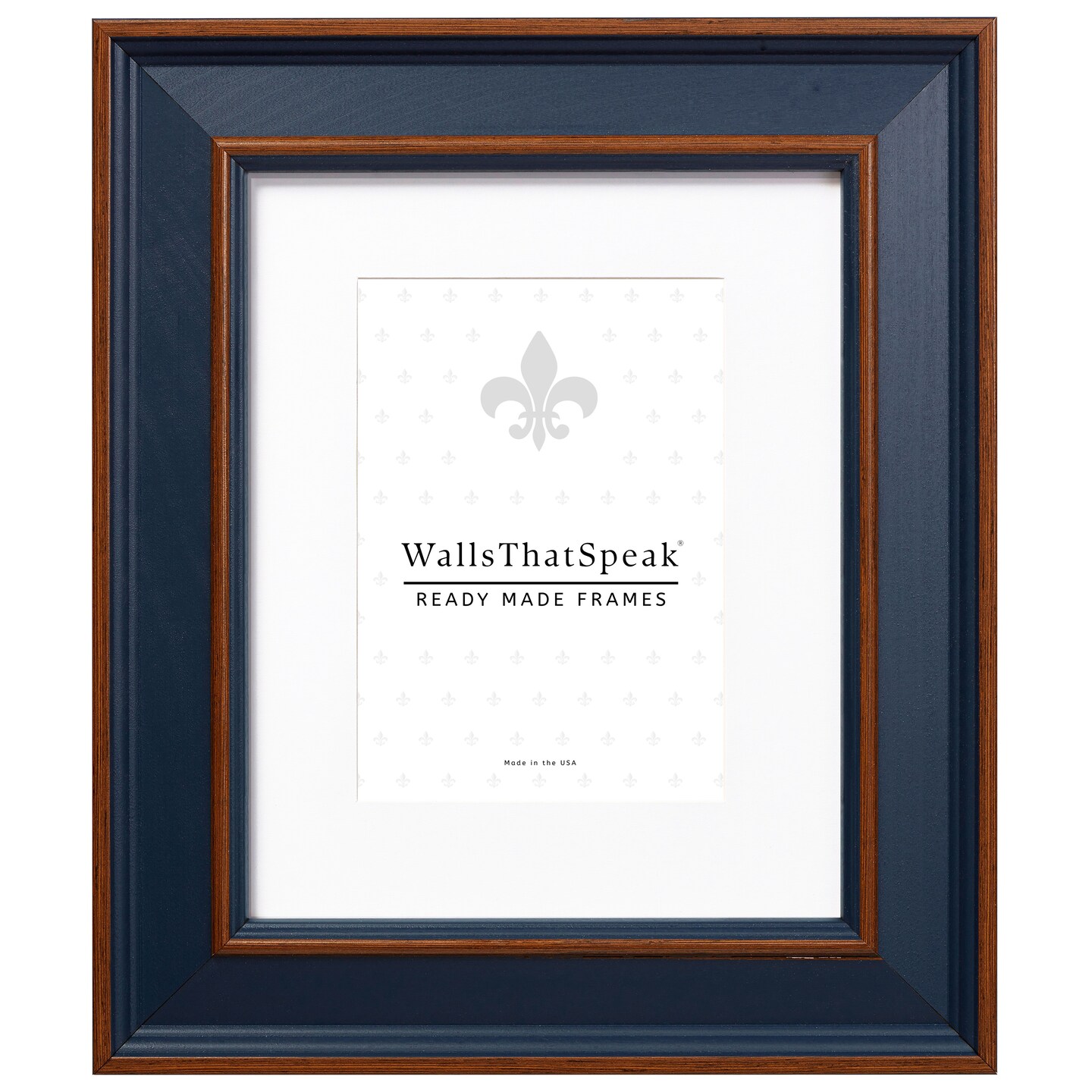 Country Estate 2&#x22;, Blue Hardwood Matted Picture Frame by wallsthatspeak