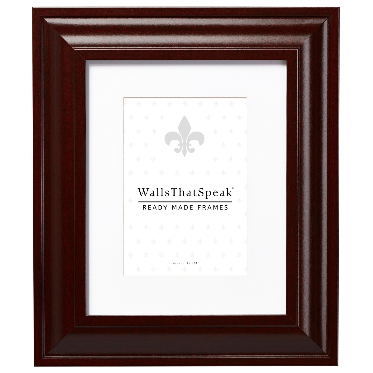 Upscale 2", Dark Mahogany Matted Picture Frame by wallsthatspeak