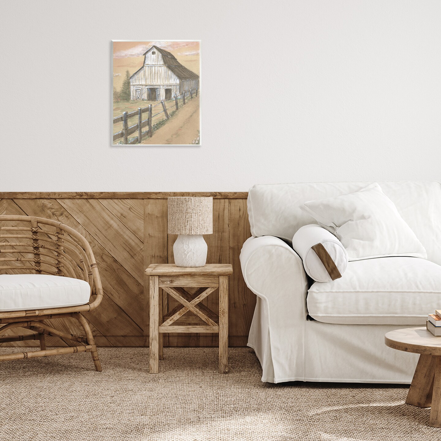 Stupell Industries Barn Fence Drawing Wall Plaque, design by Patti Bishop