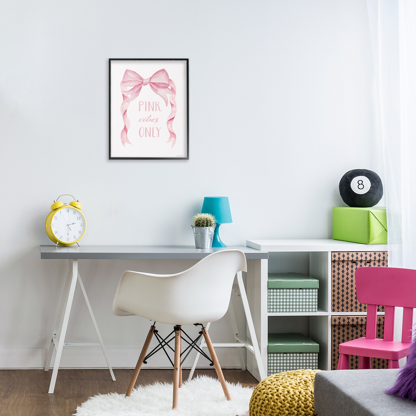 Stupell Industries Feminine Pink Vibes Only Framed Giclee, design by Cindy Jacobs