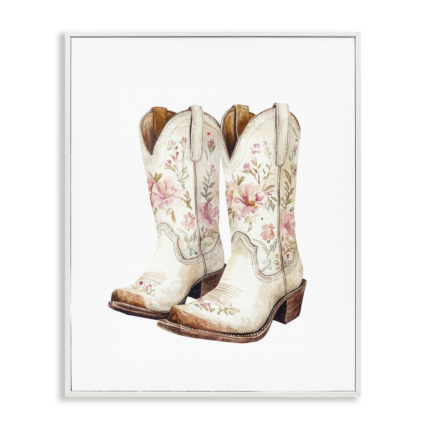 Stupell Industries Boots in Bloom Framed Giclee, design by Svetlana Aleynikova